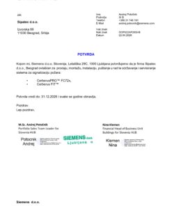 Siemens FSS Partnerski Sertifikat