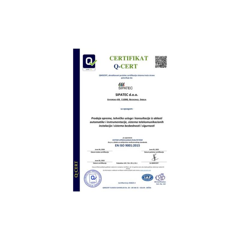 QMS ISO 9001 sertifikat